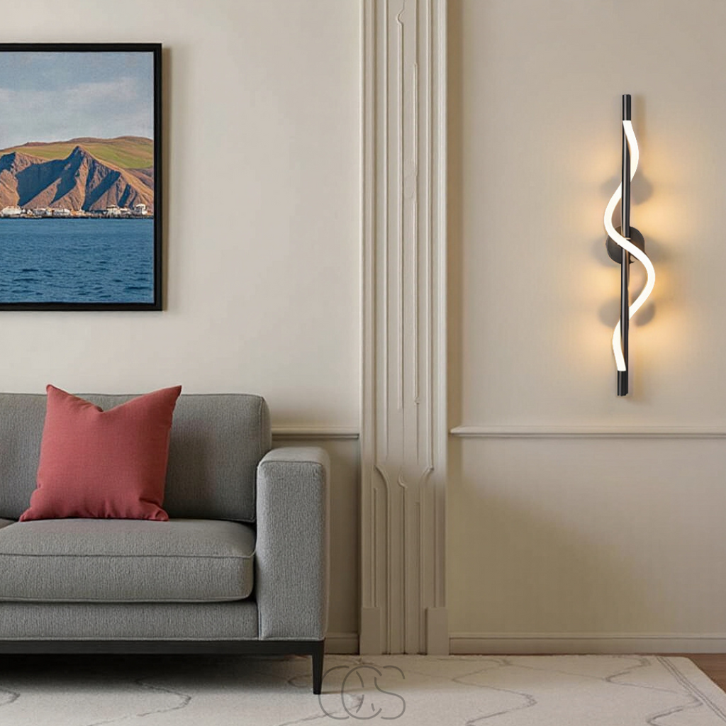 Opertsa - Slim LED wall lamp - Black aluminum