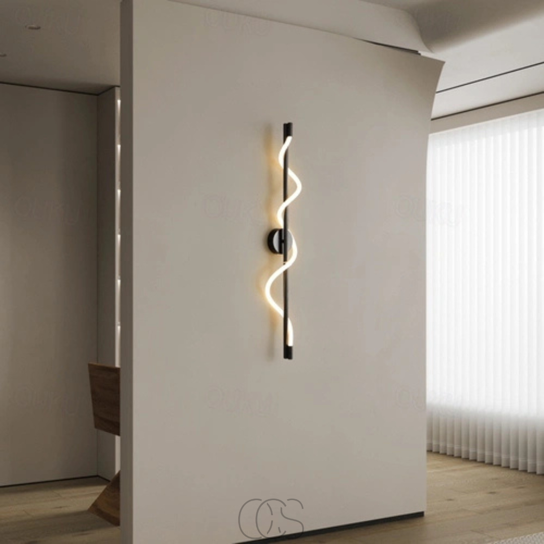 Opertsa - Slim LED wall lamp - Black aluminum