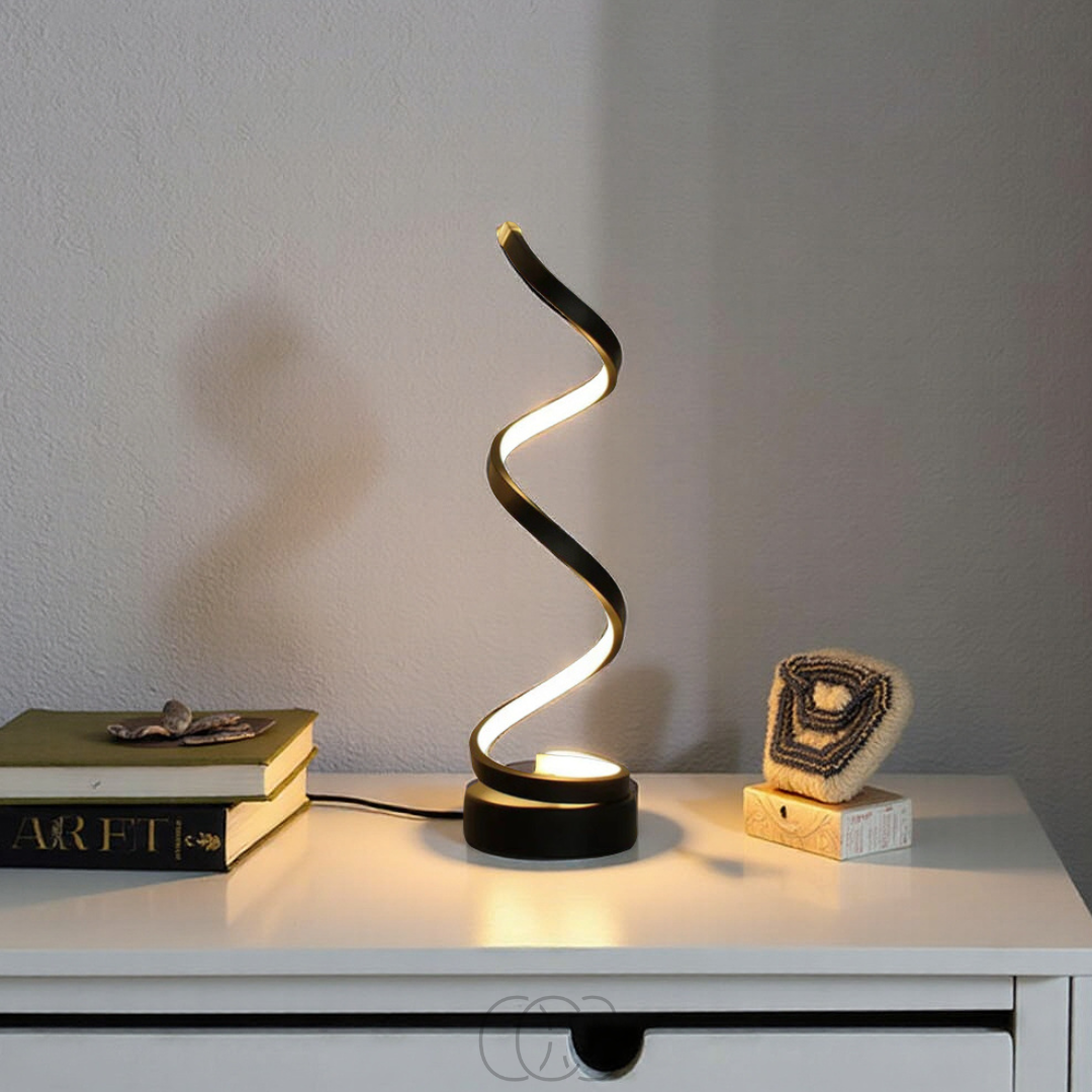 Opertsa - Spiral Lamp – modern design with 3 light colors & energy-efficient LED