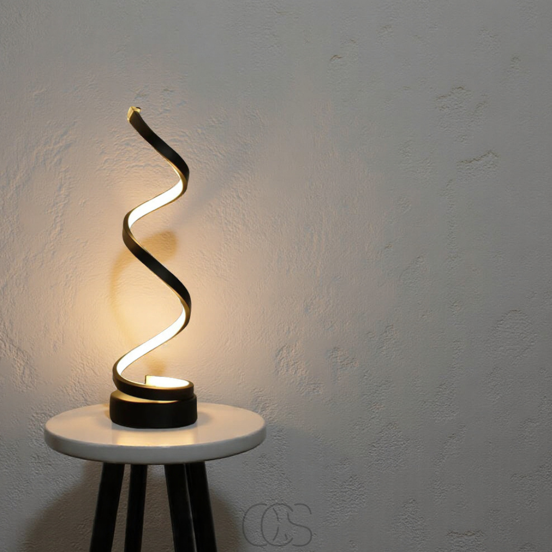 Opertsa - Spiral Lamp – modern design with 3 light colors & energy-efficient LED