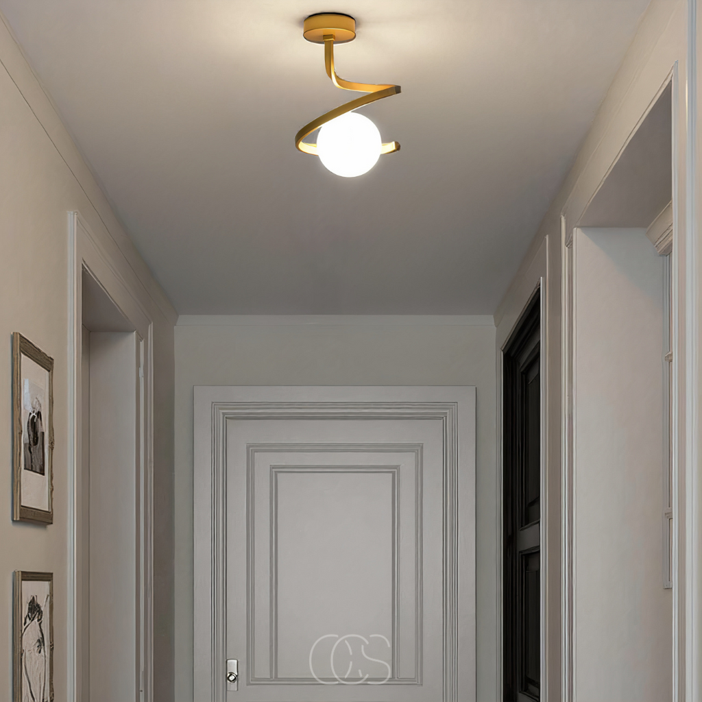 Opertsa - Spiral with Ball Ceiling Lamp – luxury in a playful design