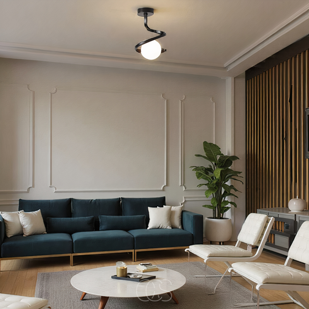 Opertsa - Spiral with Ball Ceiling Lamp – luxury in a playful design