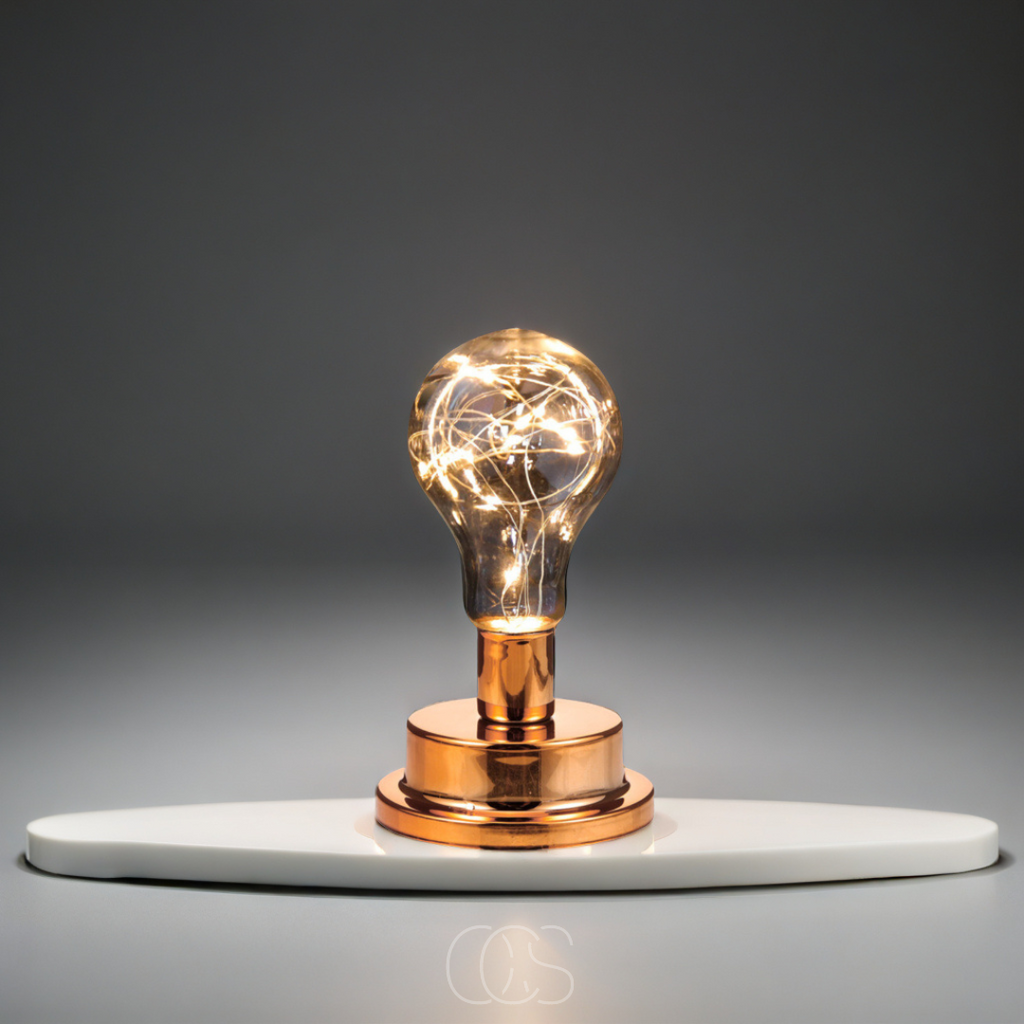 Opertsa - Lámpara de mesa con bombilla - Diseño industrial vintage