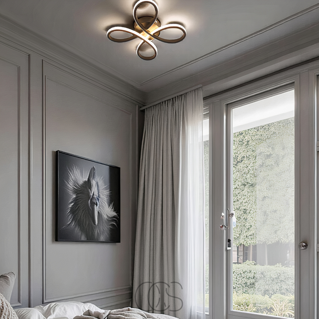 Opertsa – Ceiling lamp LED Klaver – Modern design with atmospheric dimming function