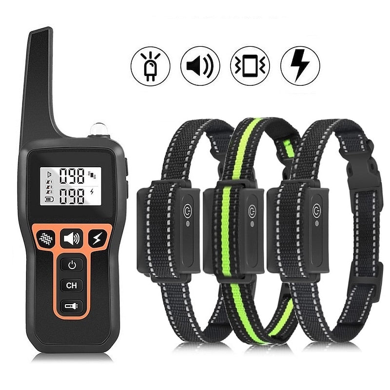 Collier d'entraînement pour chien étanche rechargeable 1000m