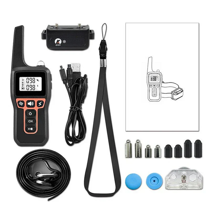 Collier d'entraînement pour chien étanche rechargeable 1000m