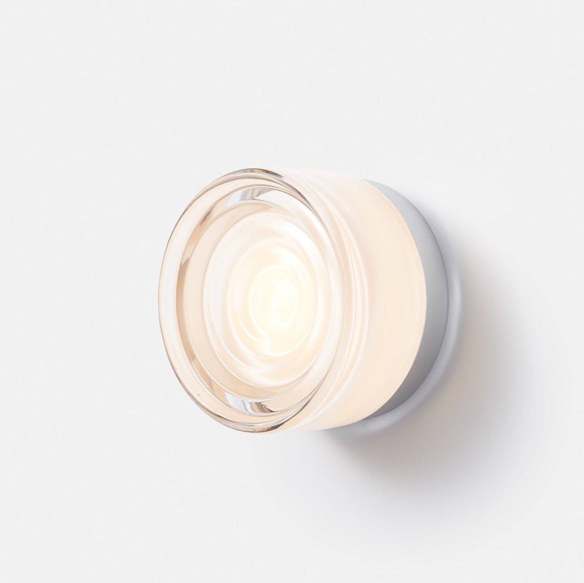 TML Ripple Modern Wall Sconce – IP65 Rated, Tempered Glass Shade, Indoor Wall Light with Touch Switch (E14 Bulb Included)