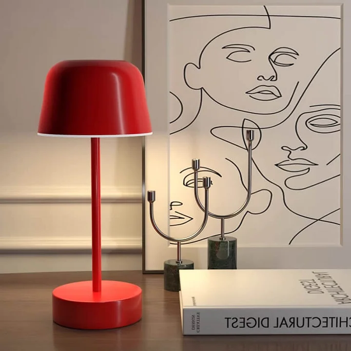 Rechargeable Dimmable Desk Lamp with Adjustable Brightness and Three Light Settings
