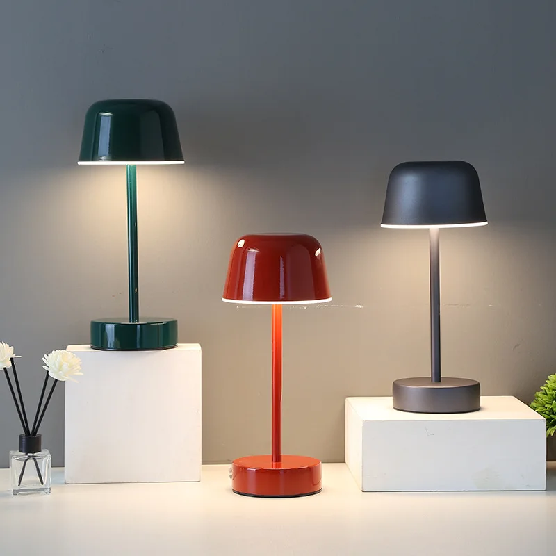 Rechargeable Dimmable Desk Lamp with Adjustable Brightness and Three Light Settings
