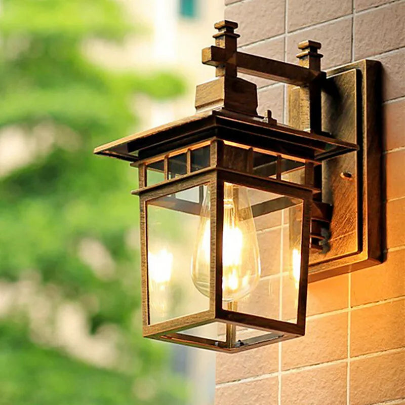 Rustic Vintage Aluminum Outdoor Wall Lights