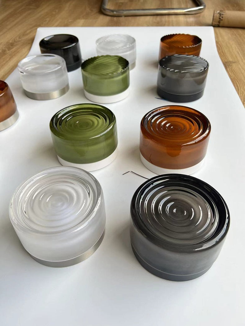 TML Ripple Modern Wall Sconce – IP65 Rated, Tempered Glass Shade, Indoor Wall Light with Touch Switch (E14 Bulb Included)