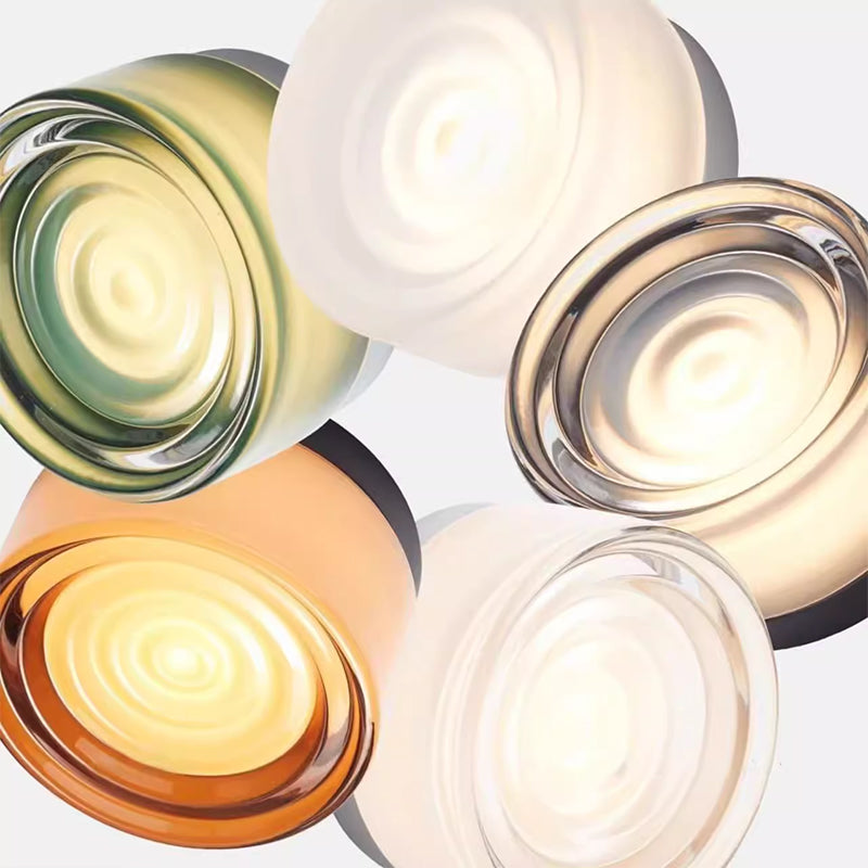 TML Ripple Modern Wall Sconce – IP65 Rated, Tempered Glass Shade, Indoor Wall Light with Touch Switch (E14 Bulb Included)