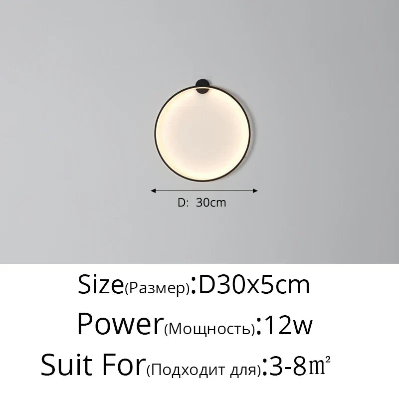 Moon LED Wall Light – Modern Wall Lamp for Bedroom, Living Room, and Hallway