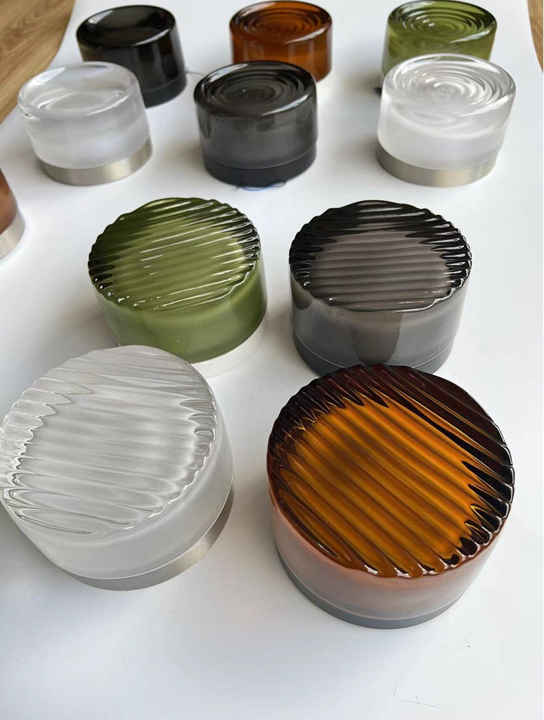 TML Ripple Modern Wall Sconce – IP65 Rated, Tempered Glass Shade, Indoor Wall Light with Touch Switch (E14 Bulb Included)