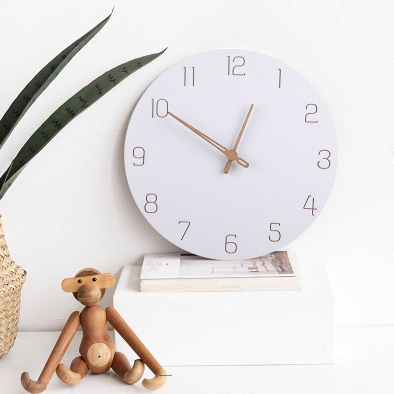 Scandinavian 3D Wall Clock in High-Quality Wood – Modern Decorative Timepiece