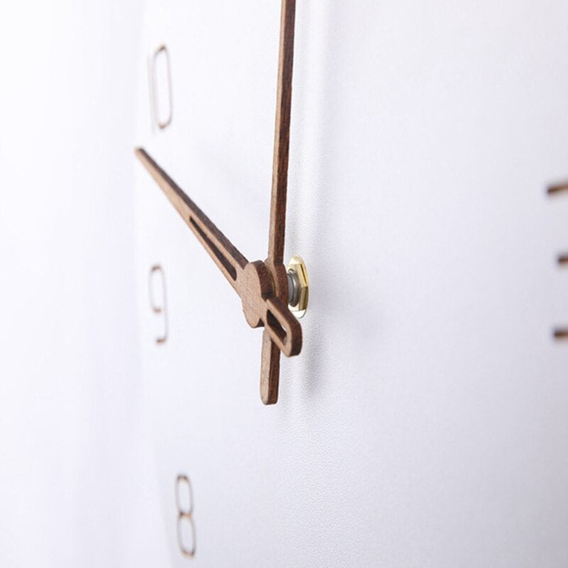 Scandinavian 3D Wall Clock in High-Quality Wood – Modern Decorative Timepiece