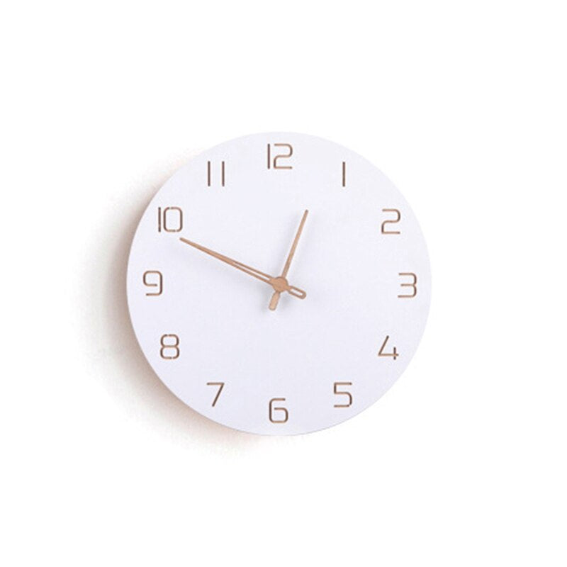 Scandinavian 3D Wall Clock in High-Quality Wood – Modern Decorative Timepiece