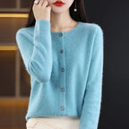 Nalani - Comfortable 100% merino wool sweater/cardigan with button details