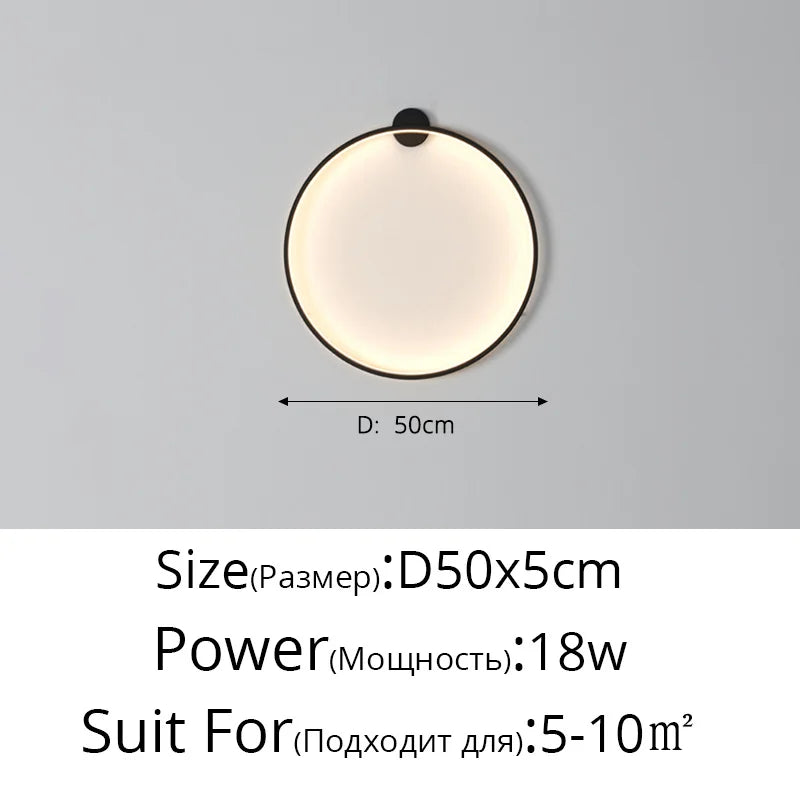 Moon LED Wall Light – Modern Wall Lamp for Bedroom, Living Room, and Hallway