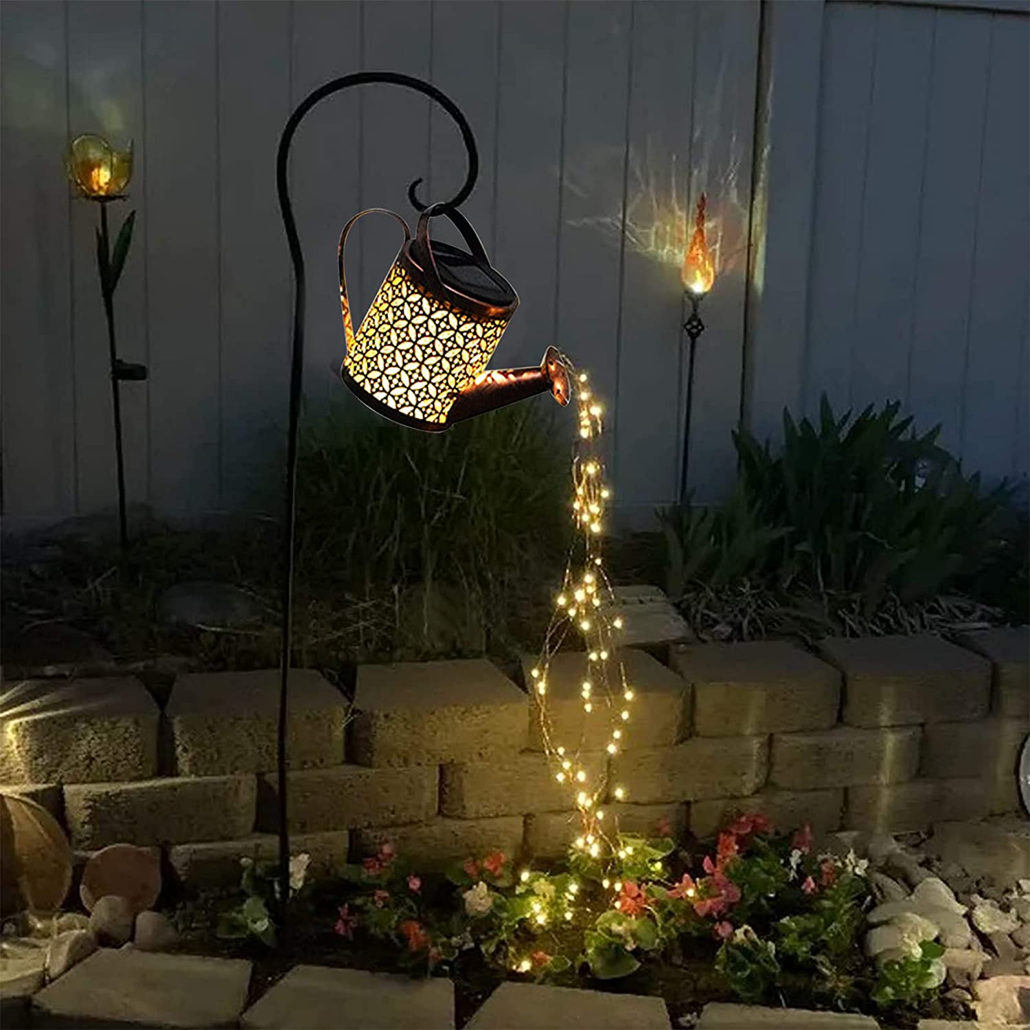 Solar Garden Lantern with Flexible Design – 80cm Retro Outdoor Light