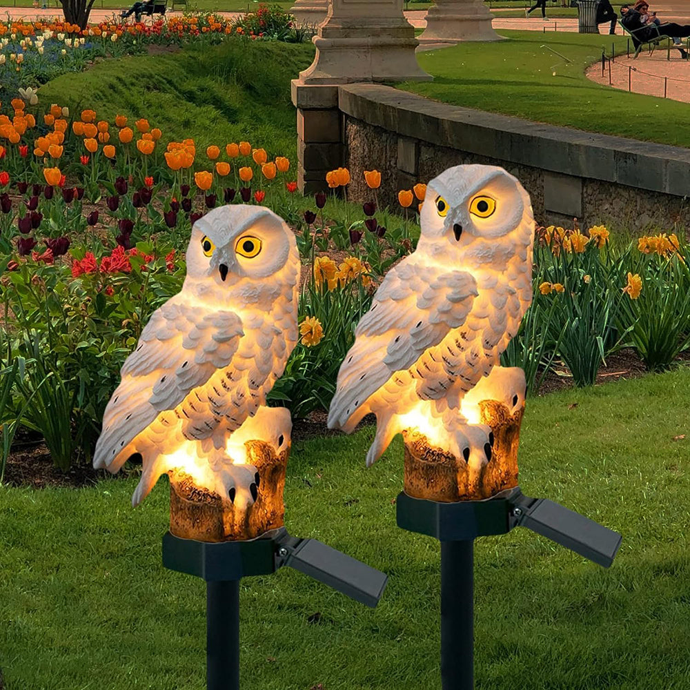 Solar Owl Lamp for Outdoor Decor – Eco-Friendly LED Garden Light