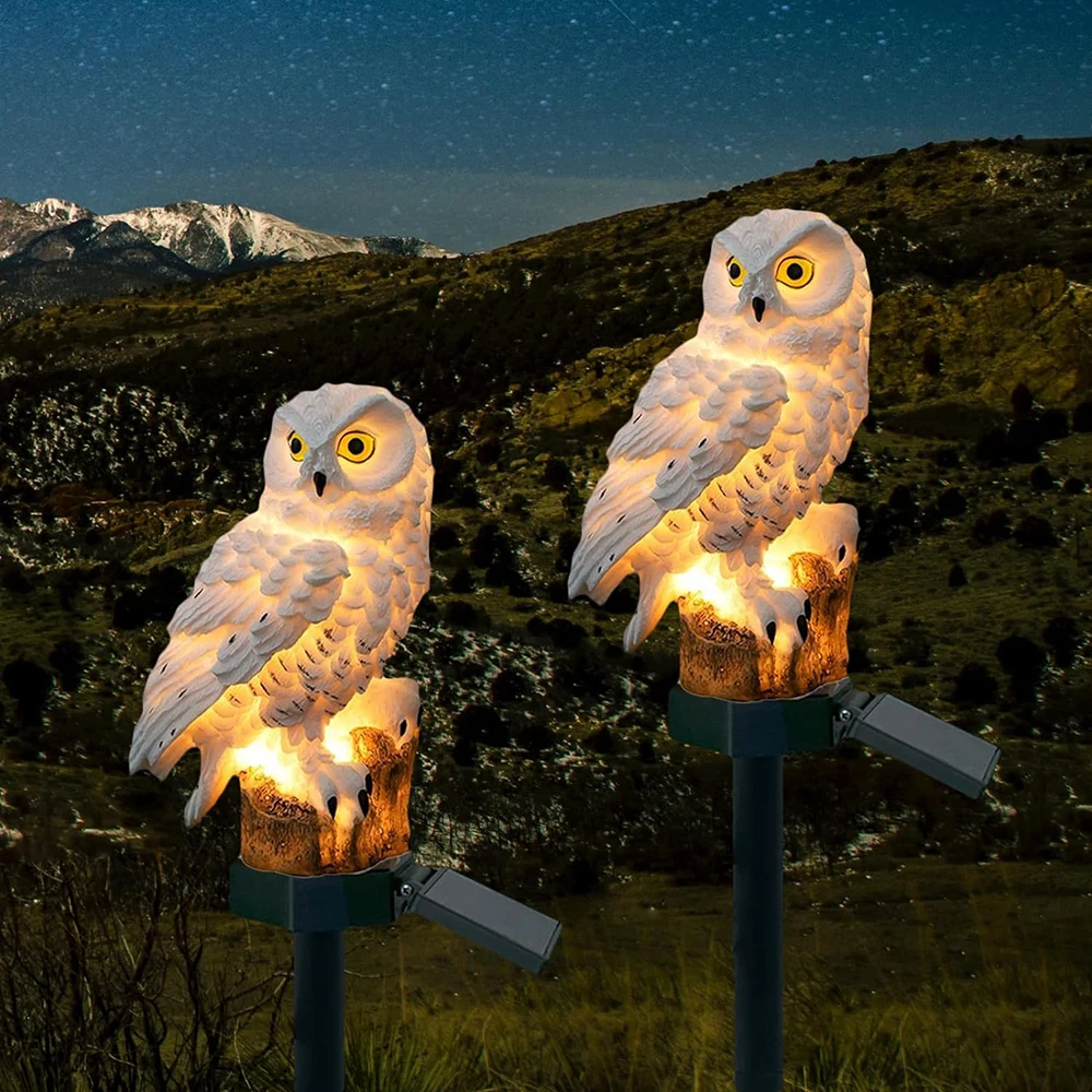 Solar Owl Lamp for Outdoor Decor – Eco-Friendly LED Garden Light