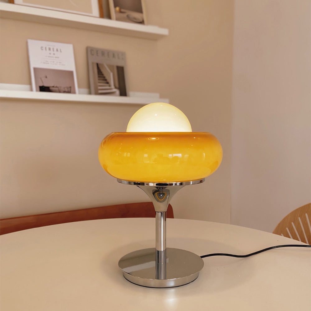 Vintage Bauhaus Glass Table Lamp