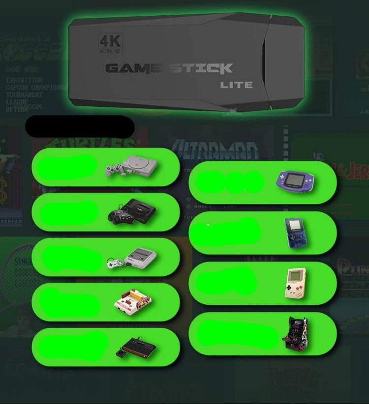 PixelDrive 64gb: Original con 2 controladores - Más de 20.000 juegos desde Mario hasta Pokémon