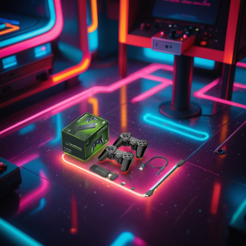 PixelDrive 64gb: Original con 2 controladores - Más de 20.000 juegos desde Mario hasta Pokémon